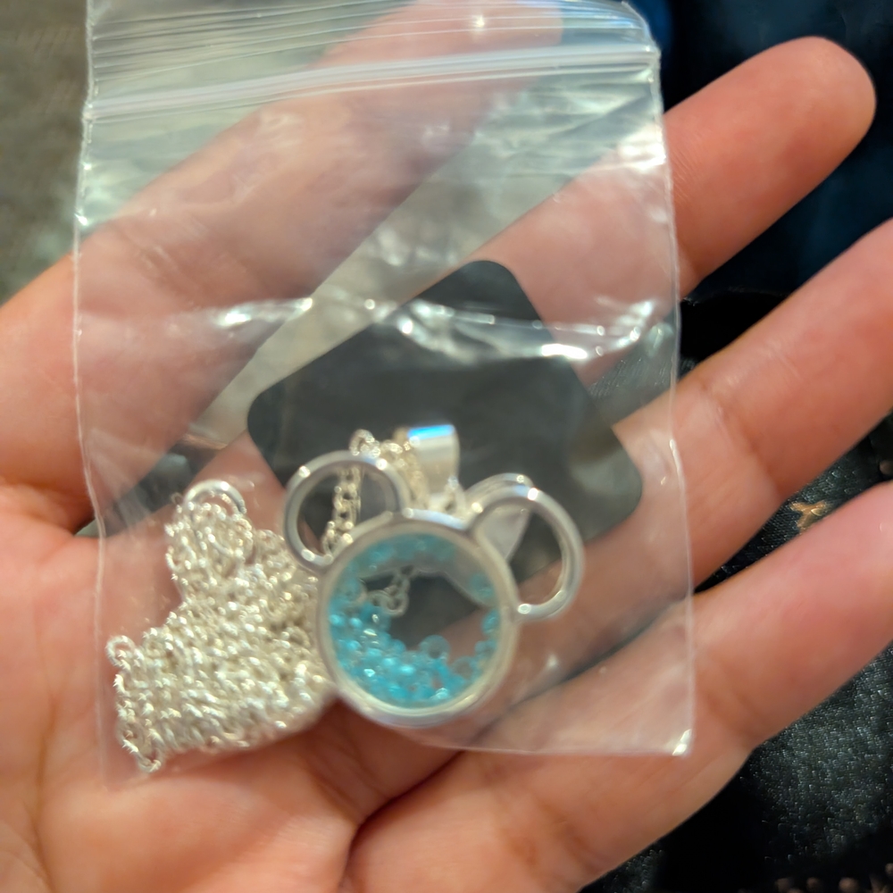 Disney Silver and Blue Enchanted Necklace